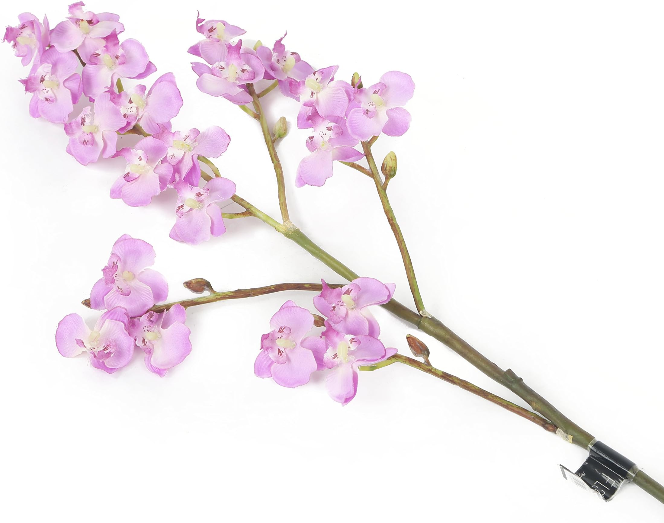 Floral Elegance Artificial 69cm Single Stem Purple Miniature Phalaenopsis Orchid Flower