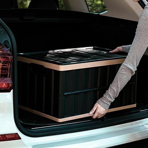 Miniatura 4 de Citylife - Contenedores de almacenamiento plegables de 64 litros con tapas, contenedores de almacenamiento de plástico para organizar cajas de