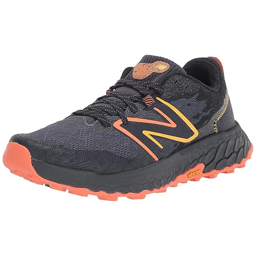 New Balance Men's Fresh Foam X Hierro V7 Running Shoe, Thunder/Vibrant Orange/Vibrant Apricot, 11.5