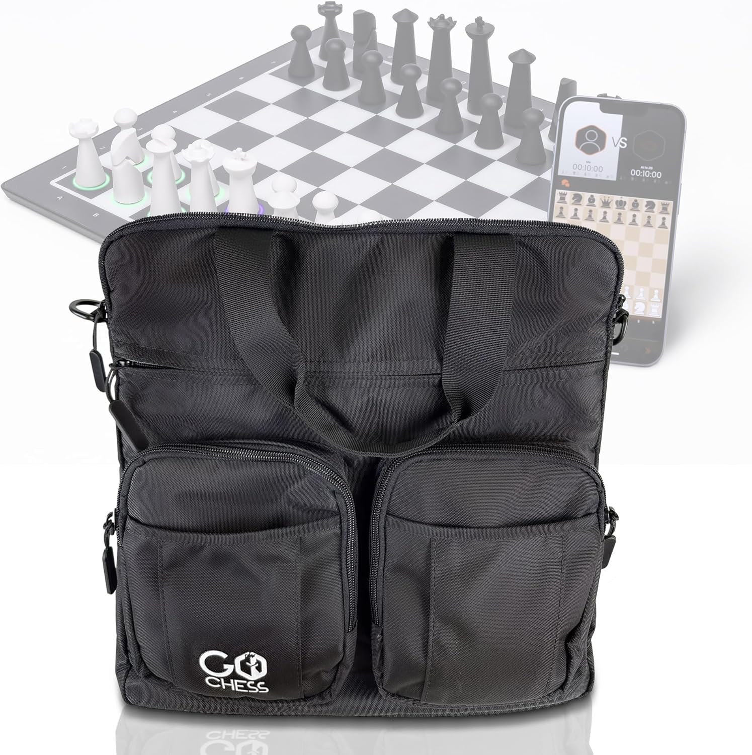 GoChess Mini Deluxe Carrying Bag – Protective Storage Case for GoChess Mini Board & Chess Pieces – Lightweight, Durable, Travel-Friendly Organizer for Smart Chess Board Accessories