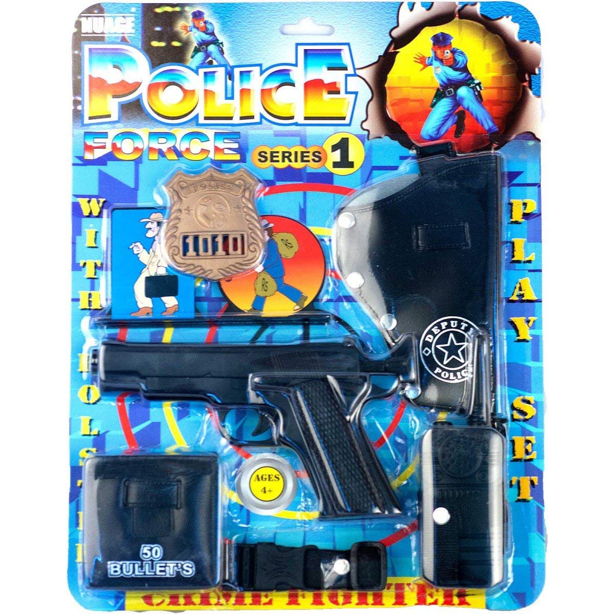 OLYMPIA GAMES AND TOYS Special Police Force Series-1 Officer Pretend Role Play Kit Play Set With Gun, Badge, Walkie Talkie, Bullets And Holster For Kids Both Boys And Girls,Multicolor (B0851QNNY9) Amazon Price History, Amazon Price Tracker