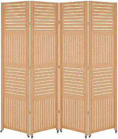 4 Biombo Com Rodinha Painel Repartido Divisoria de Ambiente Decoração Rodizio (Horizontal Vertical)