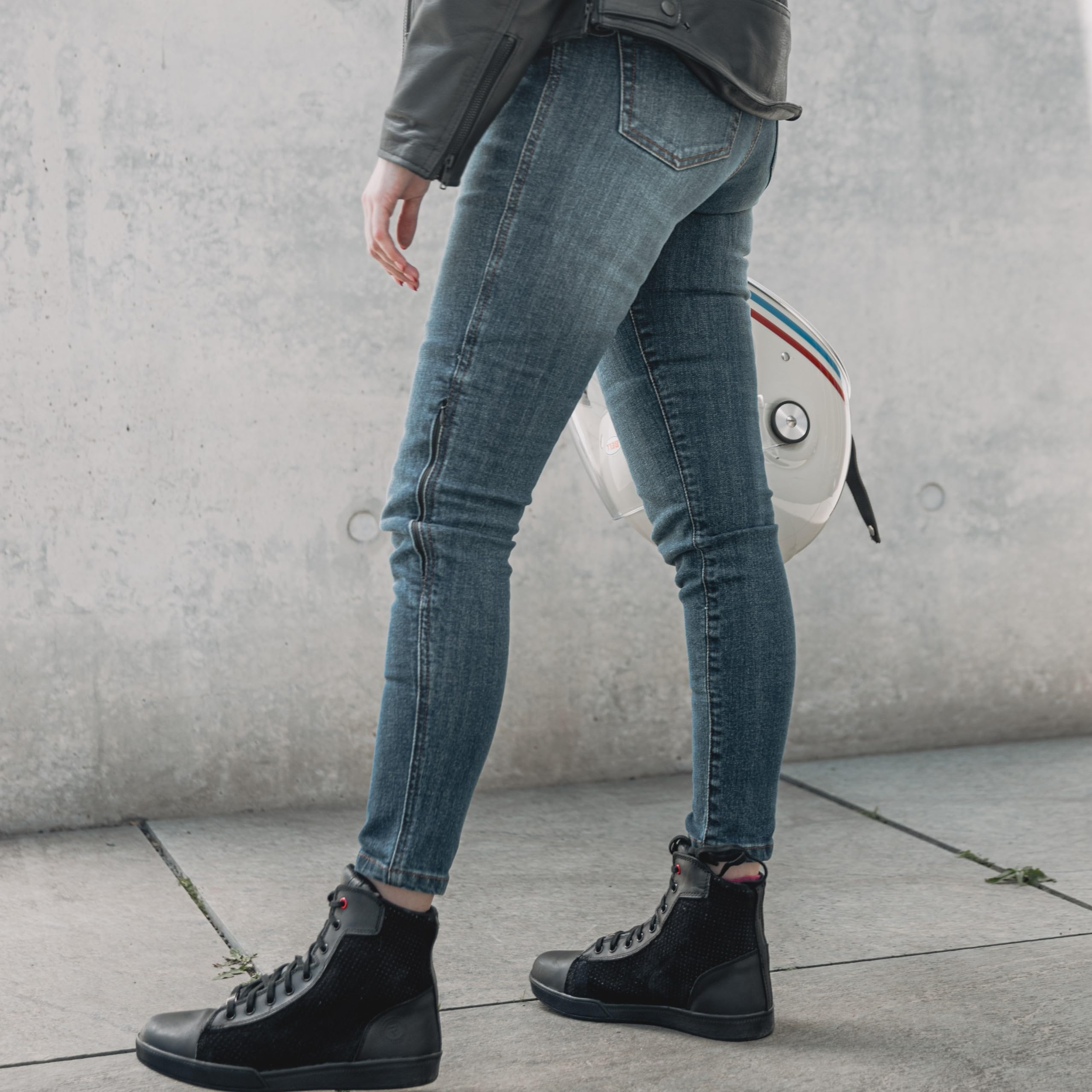 REBELHORN Classic III Lady Jeans da Moto Donna | Fodera in Fibra Aramidica | Protezioni Ginocchia e Fianchi SAS-Tec | Skinny Fit