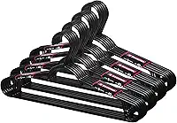 Sanremo - Conjunto com 20 Cabides Plástico Adulto para Roupas Médias Pendura Mais, Cor Prero, Linha Easy
