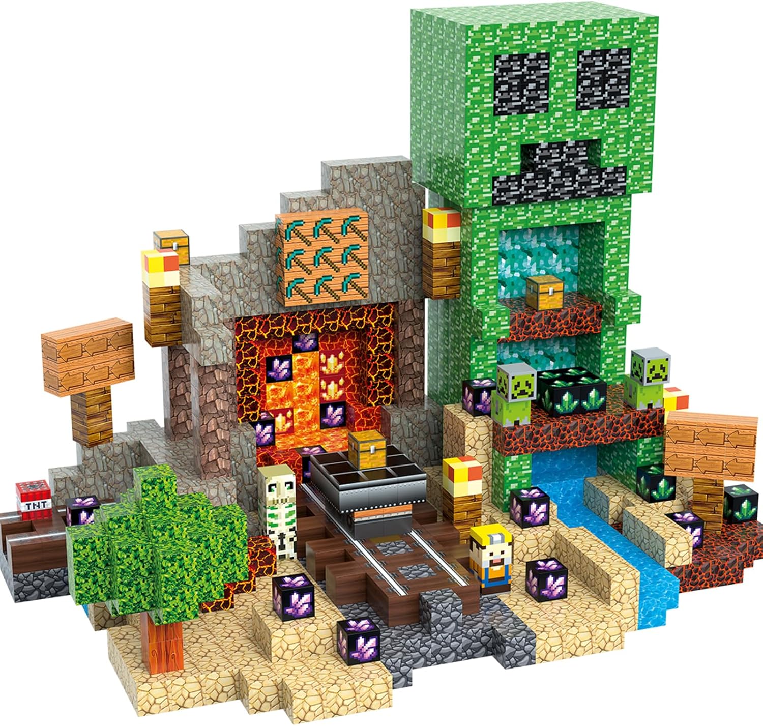 JIMI Magnetic Building Blocks Set, Magnetic Blocks STEM Construction Toys, Montessori Sensory Stacking Toys for Boys Girls Age 3 4 5 6 7 8, Magnet Cubes Christmas Birthday Present for Kids