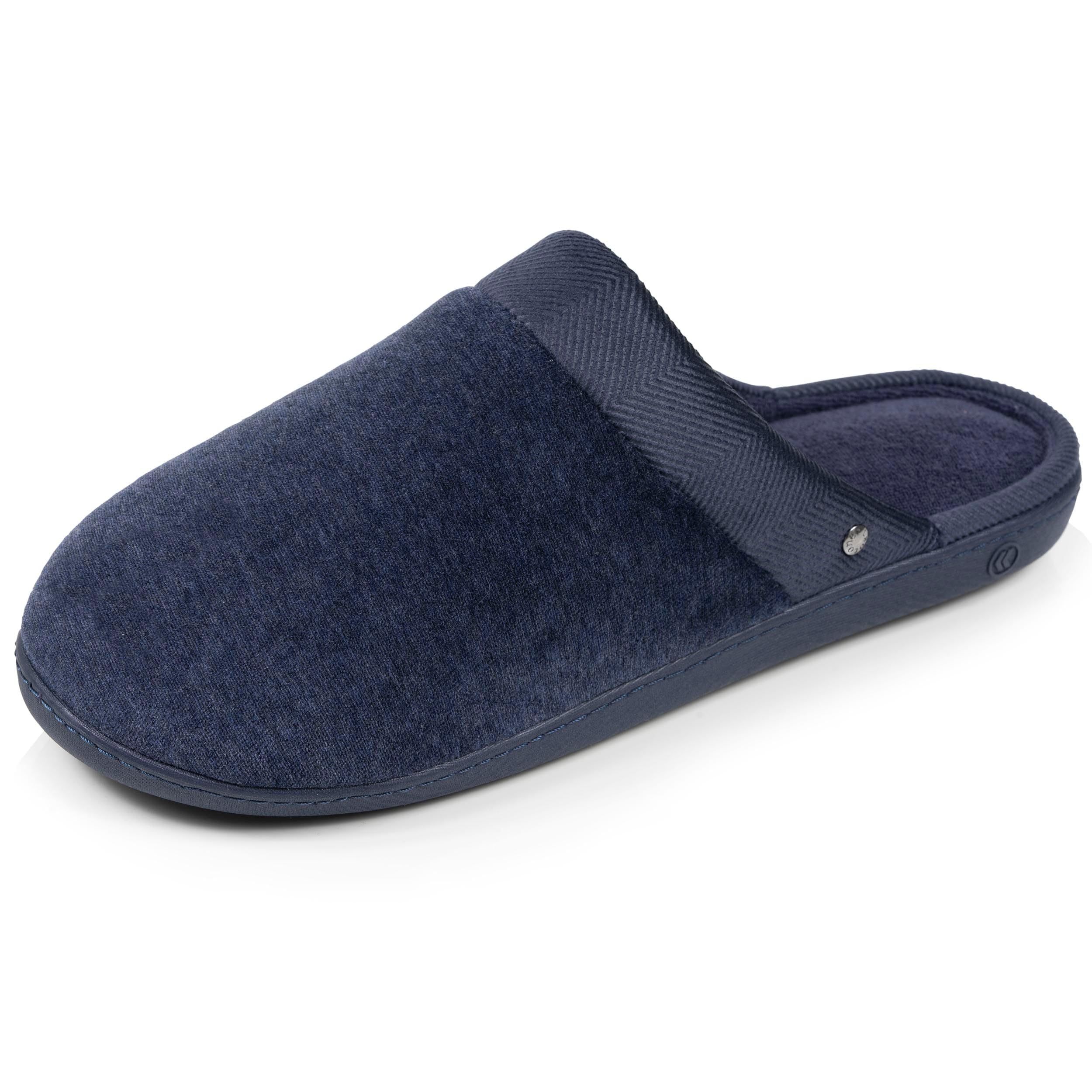 Isotoner Chaussons Mules Homme Chaussons Mules Homme ultra confortables et léger marine chiné