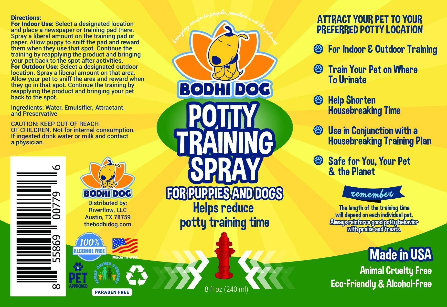Bodhi Dog Potty Training Spray Indoor Outdoor Potty Training Aid for