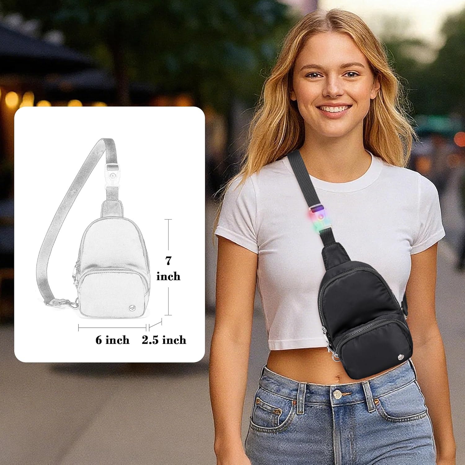 NEICOA Anti Theft Crossbody Bags for Women Small Nylon RFID Sling Bag Lightweight Travel Purse for Daily Casual Use - Image 6