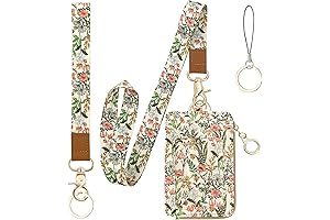 bolimoss Aesthetic Lanyard ID Holder for Women Teacher Nurses Student