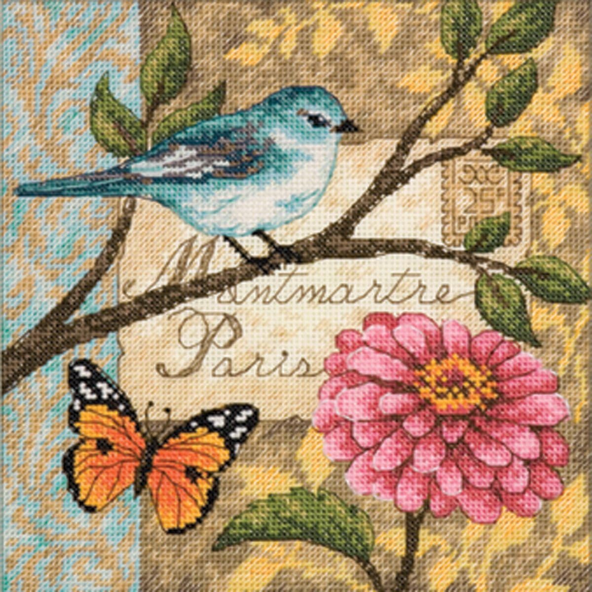 Dimensions Needlecrafts 70-65103 Counted Cross Stitch, Bird Post