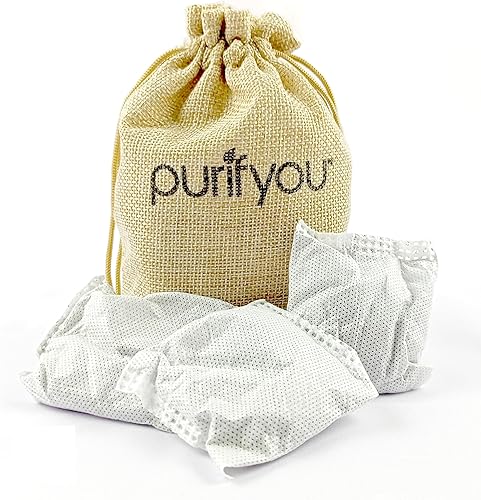 Bolsa purificadora de aire de carbón de bambú 100% natural, juego de 12 filtros de carbono, bolsas desodorizantes, absorbentes de olores para cubos 1