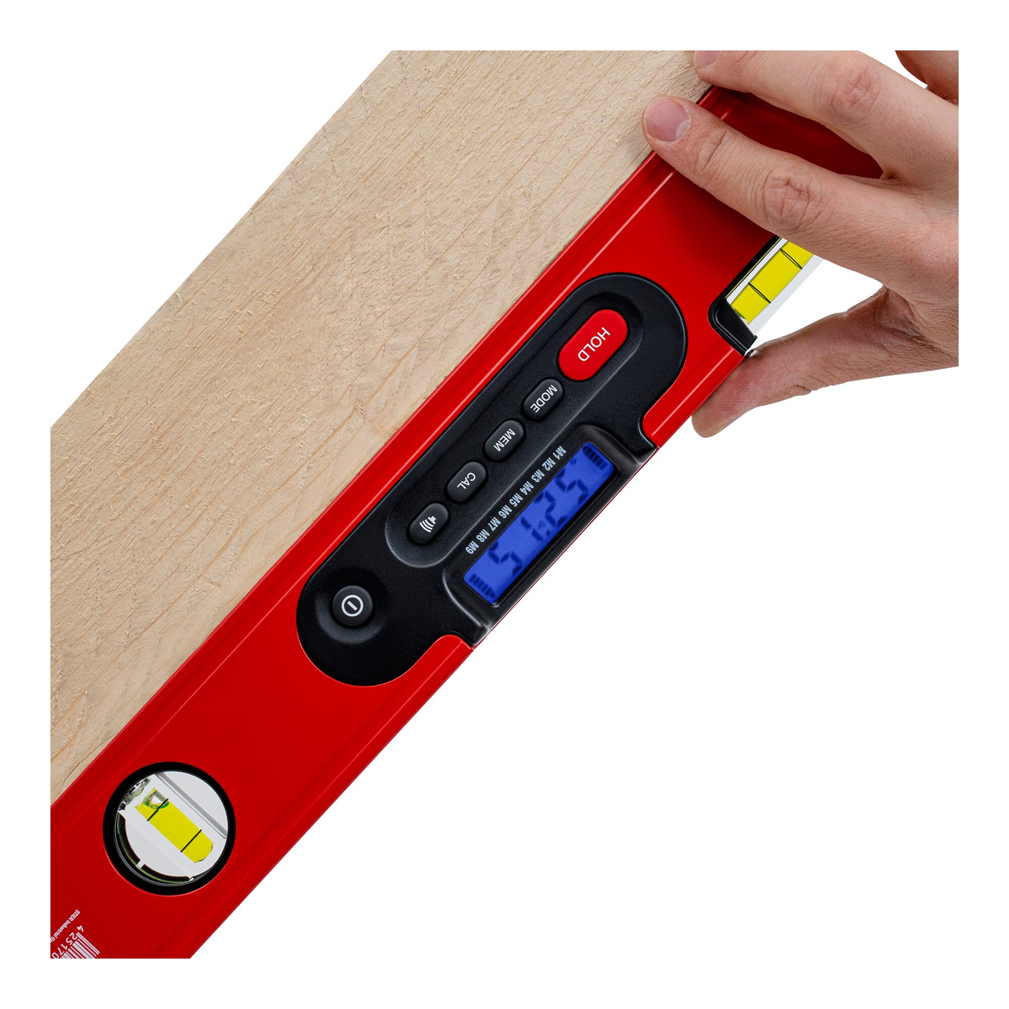 STIER Digitale Wasserwaage, SDW-600 LCD-Display, ±0,2°, 60 cm, vertikal & horizontal einsetzbar, HOLD-Funktion