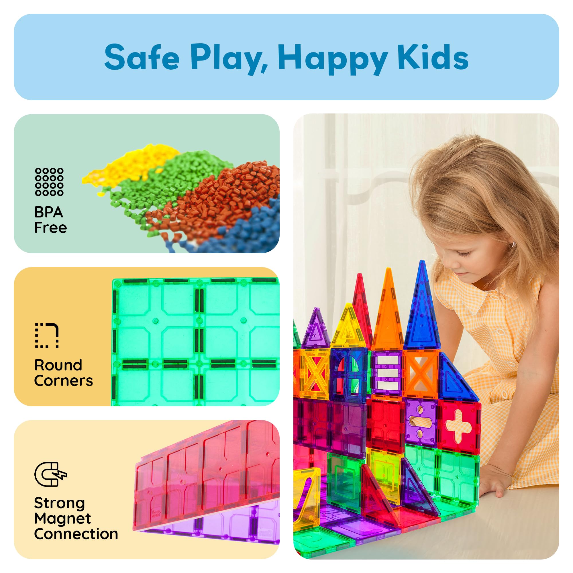 Base estabilizadora para bloques de construcción, Jumbo XL, kit de base de placa magnética y bloques magnéticos de construcción, bloques magnéticos apilables, educación STEM 6