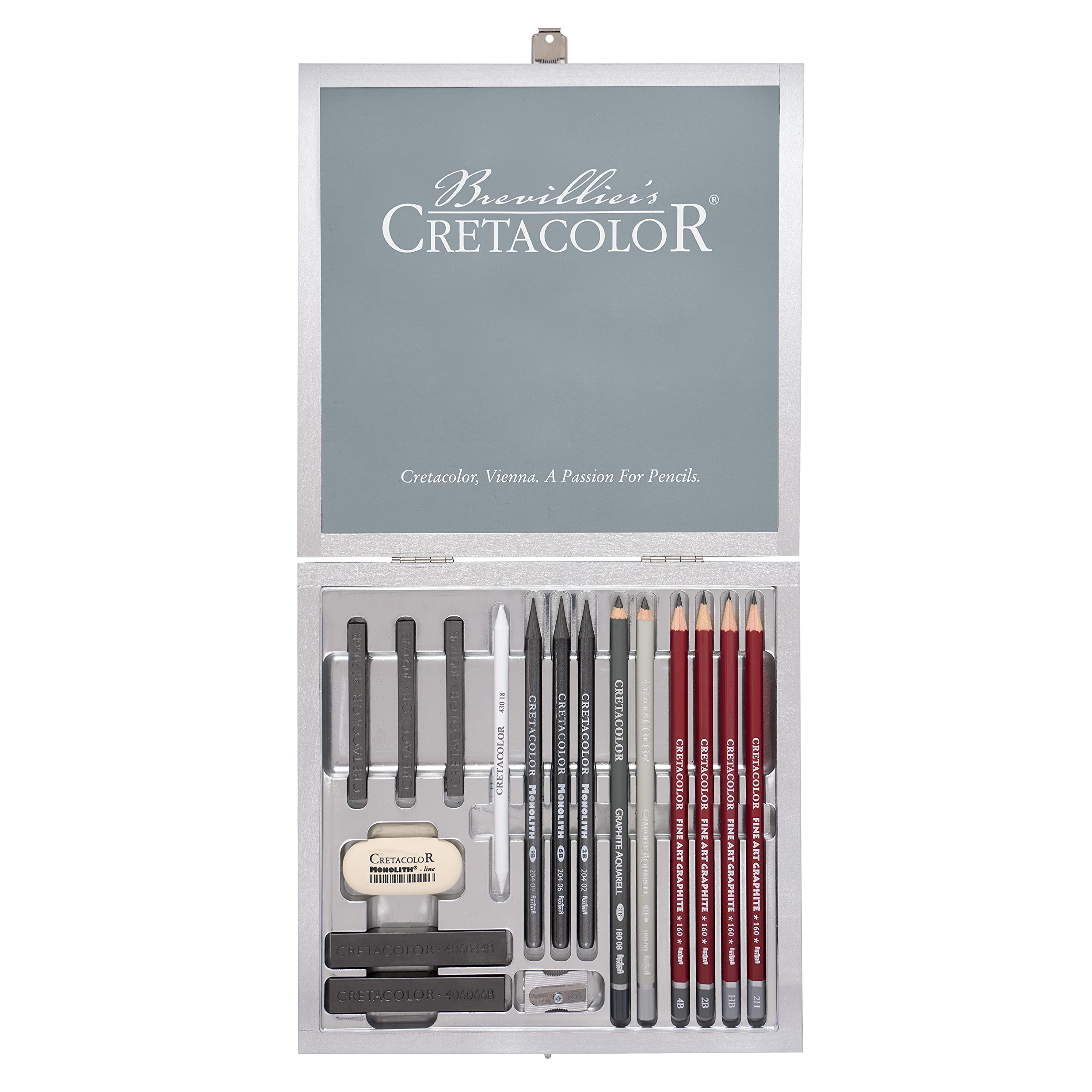 Cretacolor Coffret graphite argenté