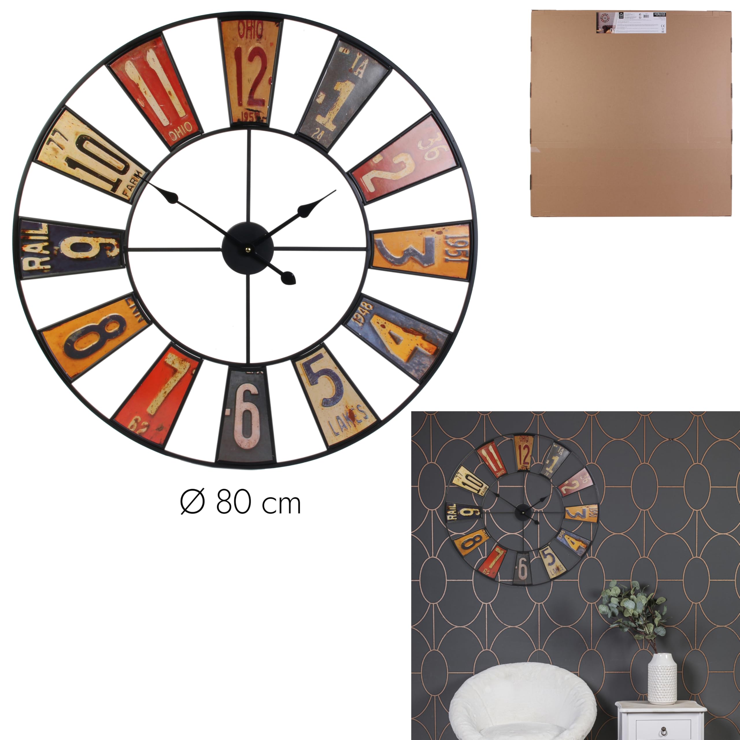RELOJ PARED D.80 CM