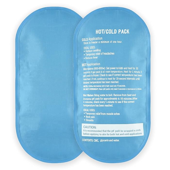 Buy Gel Ice Pack for Injury, 2Pack Reusable Cold & Hot Pack, Flexible