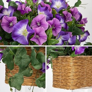 Artificial Flowers in Wicker Basket Artificial Flowers Like Real in
