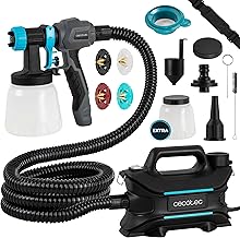 Cecotec PerfectPaint 800 EasyGo Paint Spray Kit with 800 W Power, Accuracy of 18 kPa, Includes 4 Nozzles, 2 Containers of 1200 ml, Strap Included, Maximum Flow Rate of 1000 ml/min