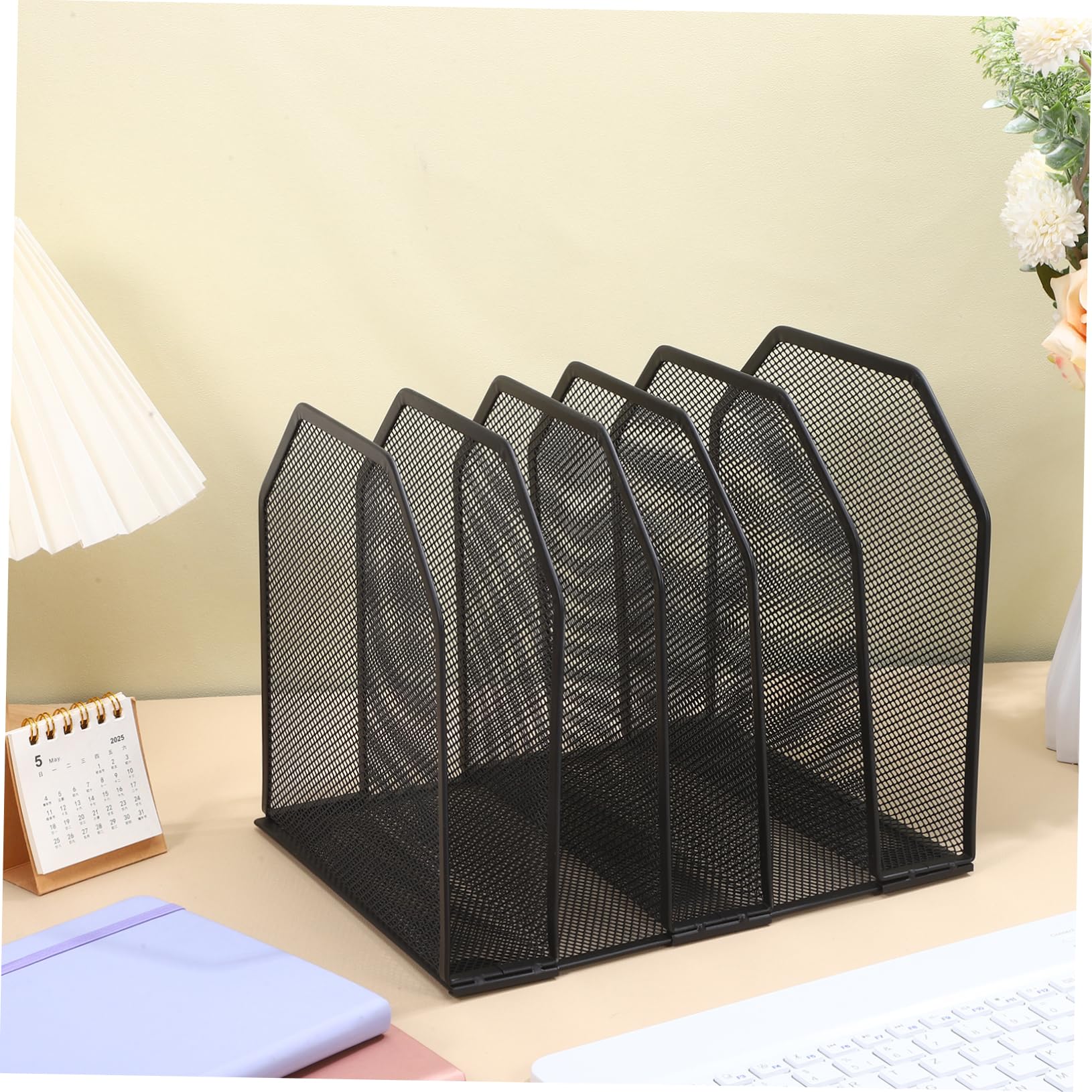 Operitacx Support de Fichiers Maille Amovible à Sections Trieur de Courrier Vertical pour Bureau Maison et Salle de Classe