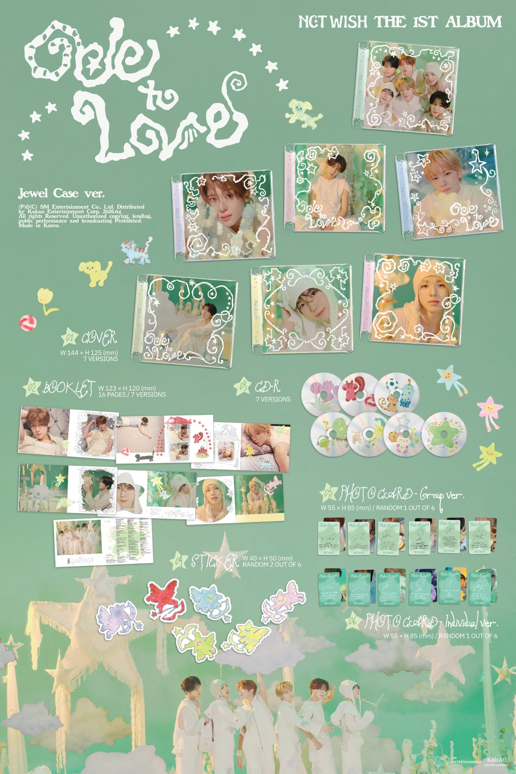 Amazon.com: NCT WISH Ode to Love [Jewel Case Ver.] 1st Full Album