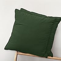 Vista 78 de MooMee Juego de 2 fundas de almohada 100% algodón lavado con textura parecida al lino, transpirable, duradera, suave y cómoda