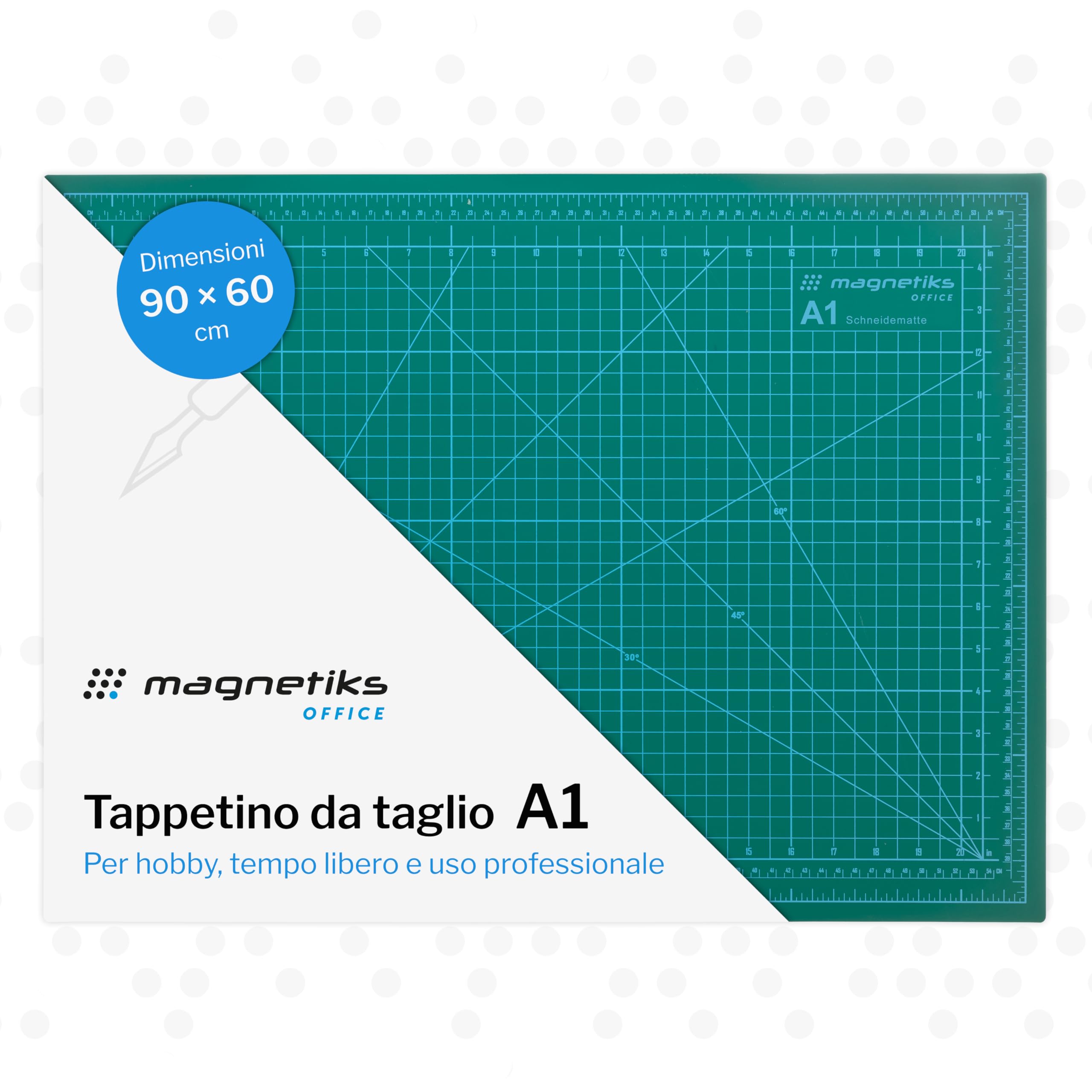 tappetino da taglio A1 | base da taglio autorigenerante bifacciale verde 90×60 cm | tappetino per hobbistica per bricolage, cucito, taglio | cutting mat