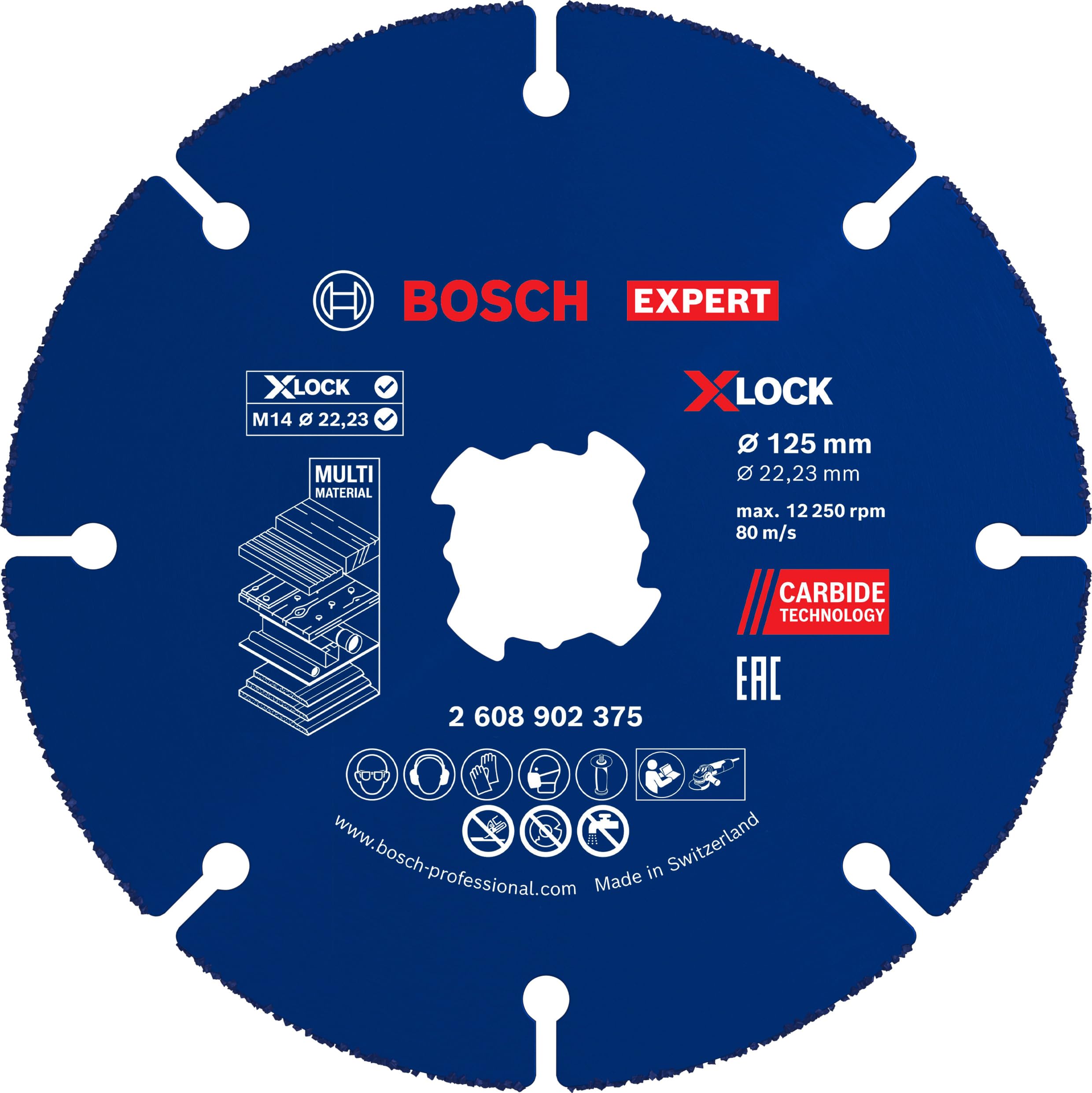 Bosch Disque à tronçonner EXPERT Carbide Multi Wheel X-Lock Ø 125 mm Professional