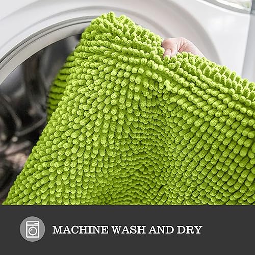 Miniatura 5 de Yeaban Alfombras de baño de felpilla gruesa, absorbentes y lavables, antideslizantes, de felpa y suaves, para baño, cocina, ducha y fregadero, 17 x