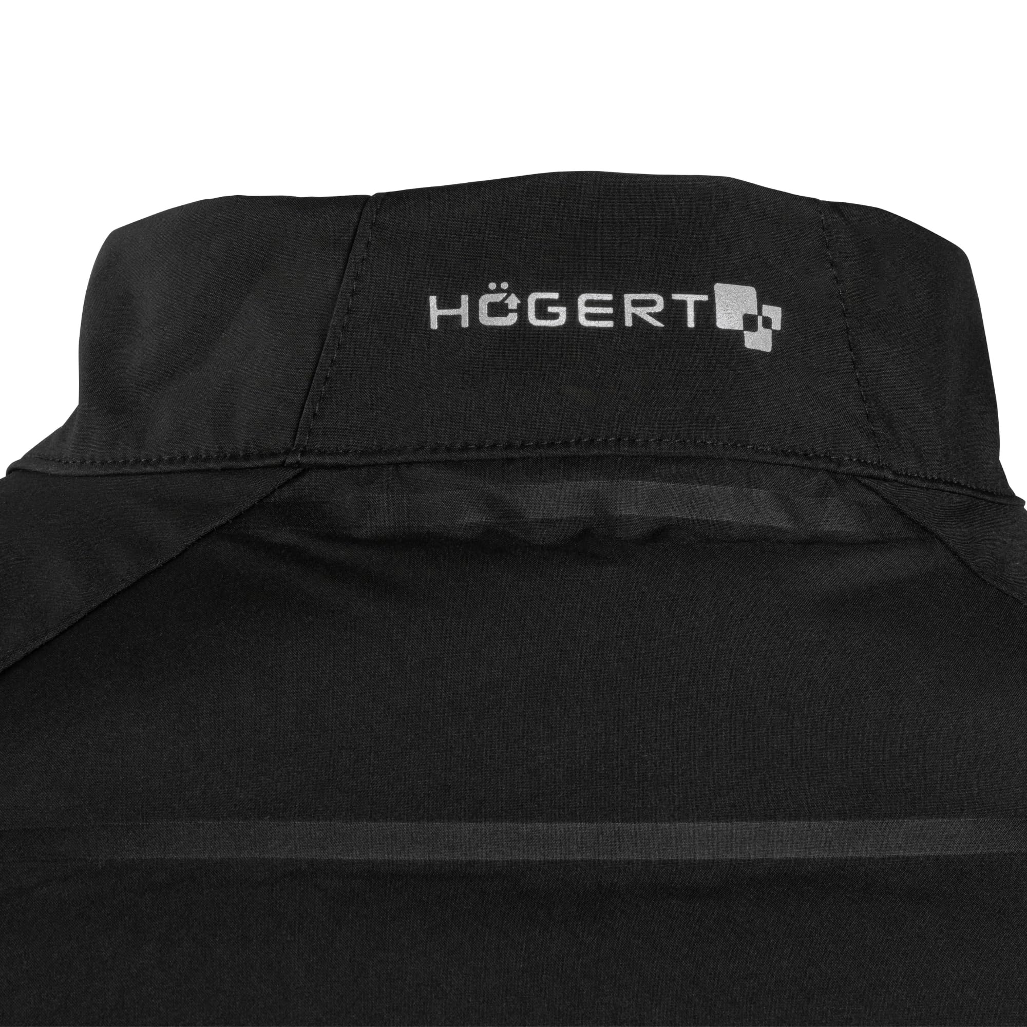 Högert Technik - Gilet softshell da uomo nero Gilet da lavoro outdoor Antivento Idrorepellente Traspirante Con cappuccio Tasche con cerniera Elementi riflettenti