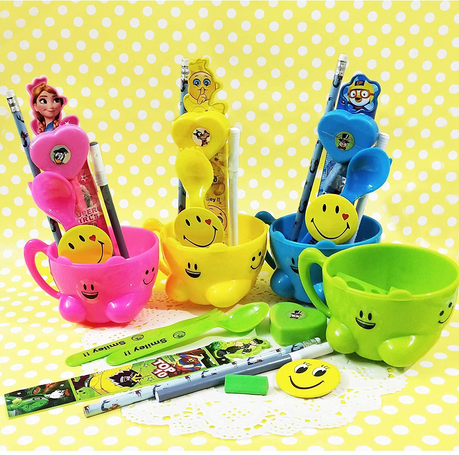 Buy Vaurum Cute Cup Pen Stand Holder with Pens / Pencil / Eraser