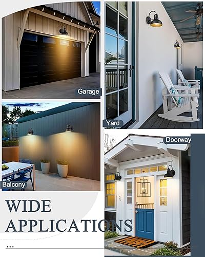 Miniatura 8 de Luces exteriores con sensor de movimiento de 7 pulgadas, lámpara para exteriores del atardecer al amanecer con enchufe de base E26, luz de pared