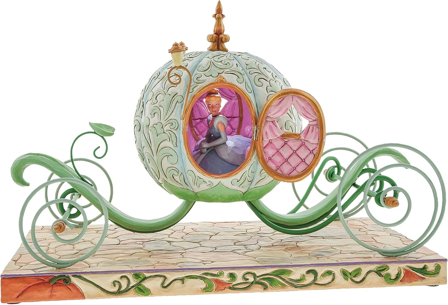 Enesco Disney Traditions by Jim Shore Cinderella in Pumpkin Coach Lit Figurine, 11.5 Inch, Multicolor : Home & Kitchen