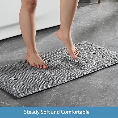 Miniatura 10 de Alfombrilla antideslizante para bañera espuma de seguridad suave para bañera adecuada para ancianos y niños, extra grande de 17 x 36 pulgadas con