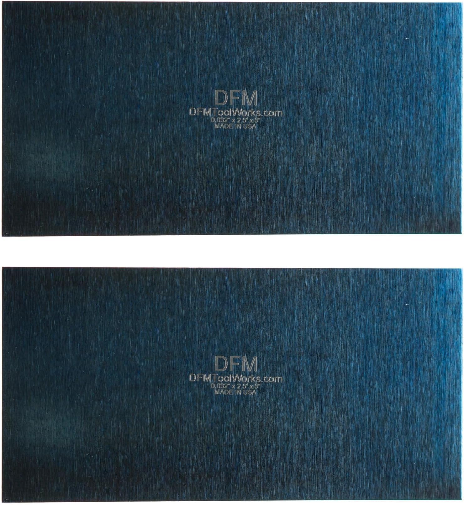 Blue Cabinet Scraper Rectangle Sets- MADE IN USA - Multiple Sizes (2, 0.032" x 2.5" x 5")