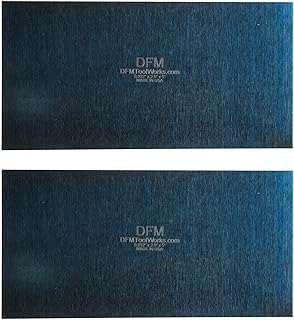 Rectangle Card Scraper - Precision Cabinet Multi-use Scraper for Woodworking, Wood Fine Finishers, Glue Scraper, Quality Handcrafted Card Shaping Tool - Made in USA, 2 Quantity - Blue