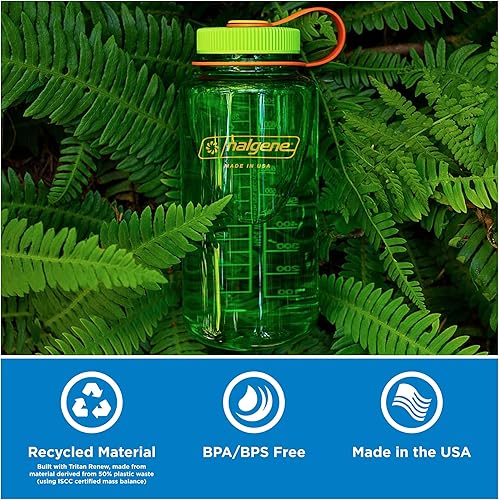 Miniatura 5 de Nalgene Sustain - Botella de agua de Tritan sin bisfenol A hecha con un 50 % de material derivado de restos de plástico, 32 fl oz, boca ancha
