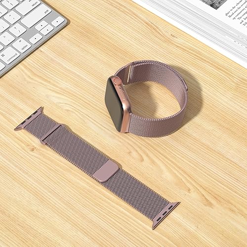 Miniatura 9 de TRA Correa de metal de acero inoxidable compatible con Apple Watch Band 1.496 in 1.654 in 1.575 in 1.732 in 1.614 in 1.772 in 1.929 in, correa de