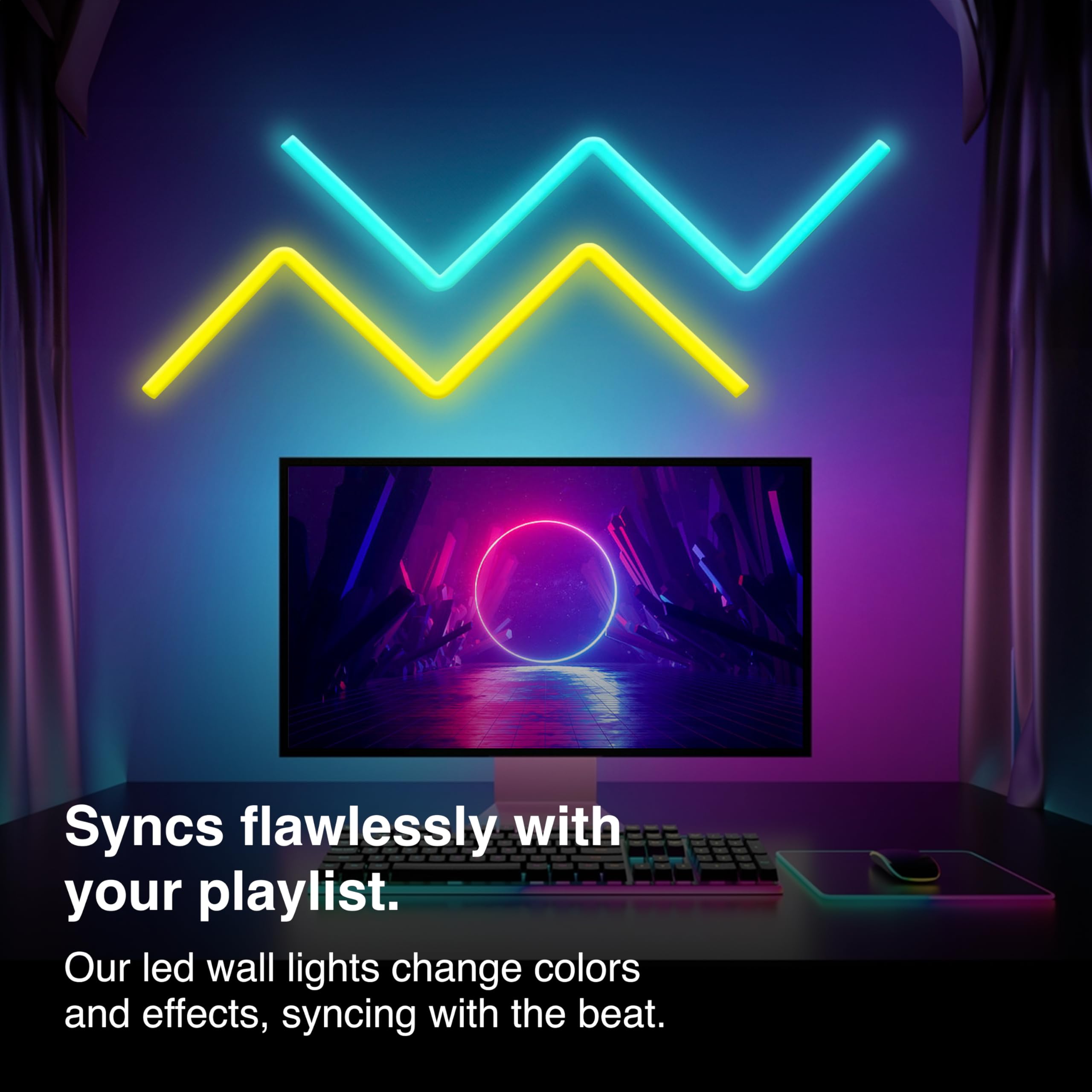 Amazon.co.jp: クラウンLEDグライドLEDウォールライト - 8つのライン