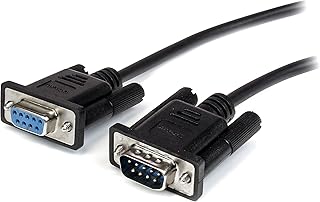 StarTech.com 0.5m Black Straight Through DB9 RS232 Serial Cable - DB9 RS232 Serial Extension Cable - Male to Female Cable - 50cm (MXT10050CMBK)