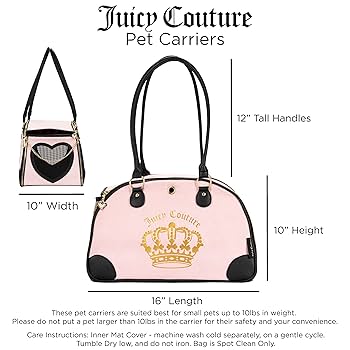 Juicy Couture bag care guide infographic