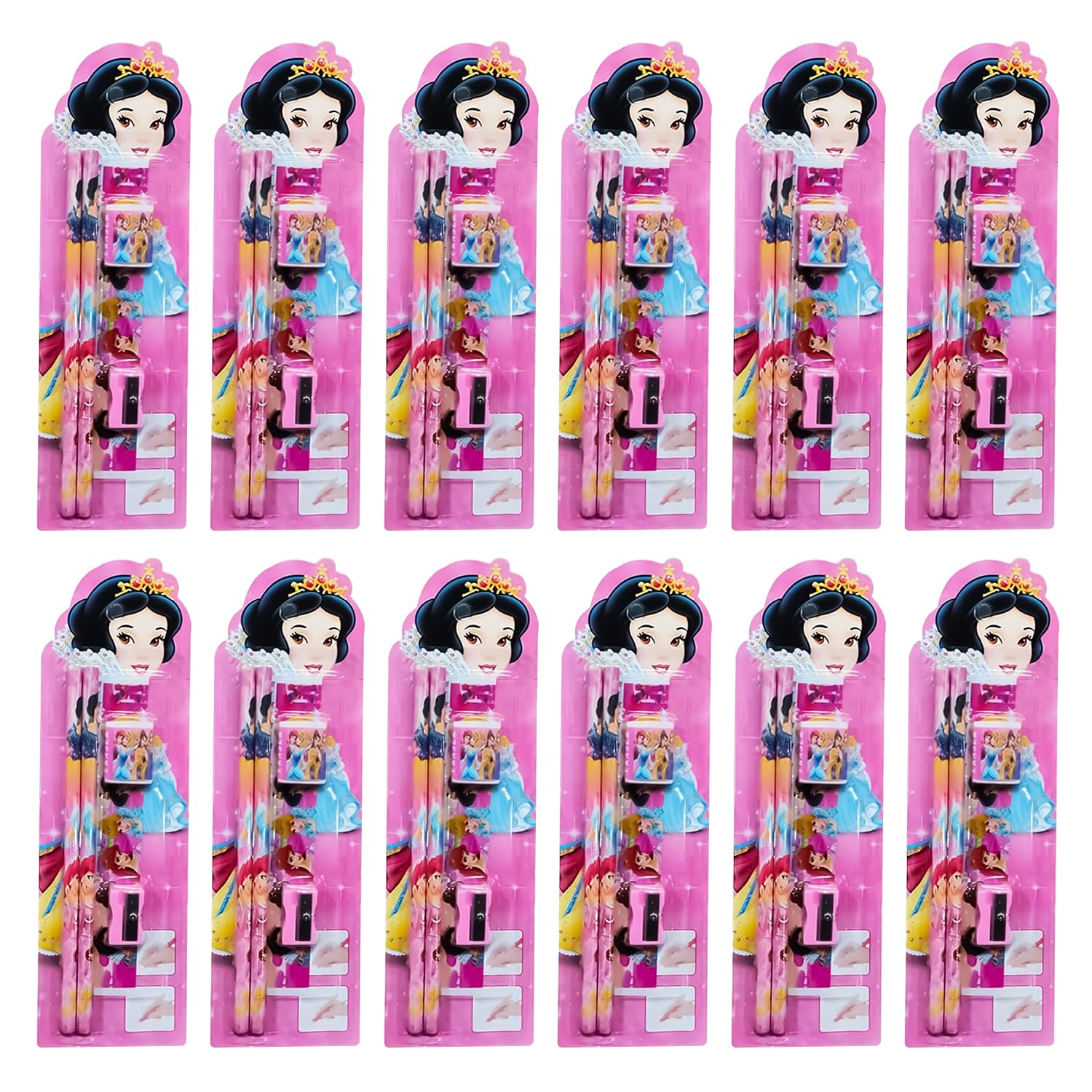 Party Propz Princess Stationery - 10 Stationery Kit Set, Return Gift For Kids Birthday, Return Gift for Girls, Princess Stationery Set, Stationery Set For Birthday Return Gift, Fancy Pencils For Girls