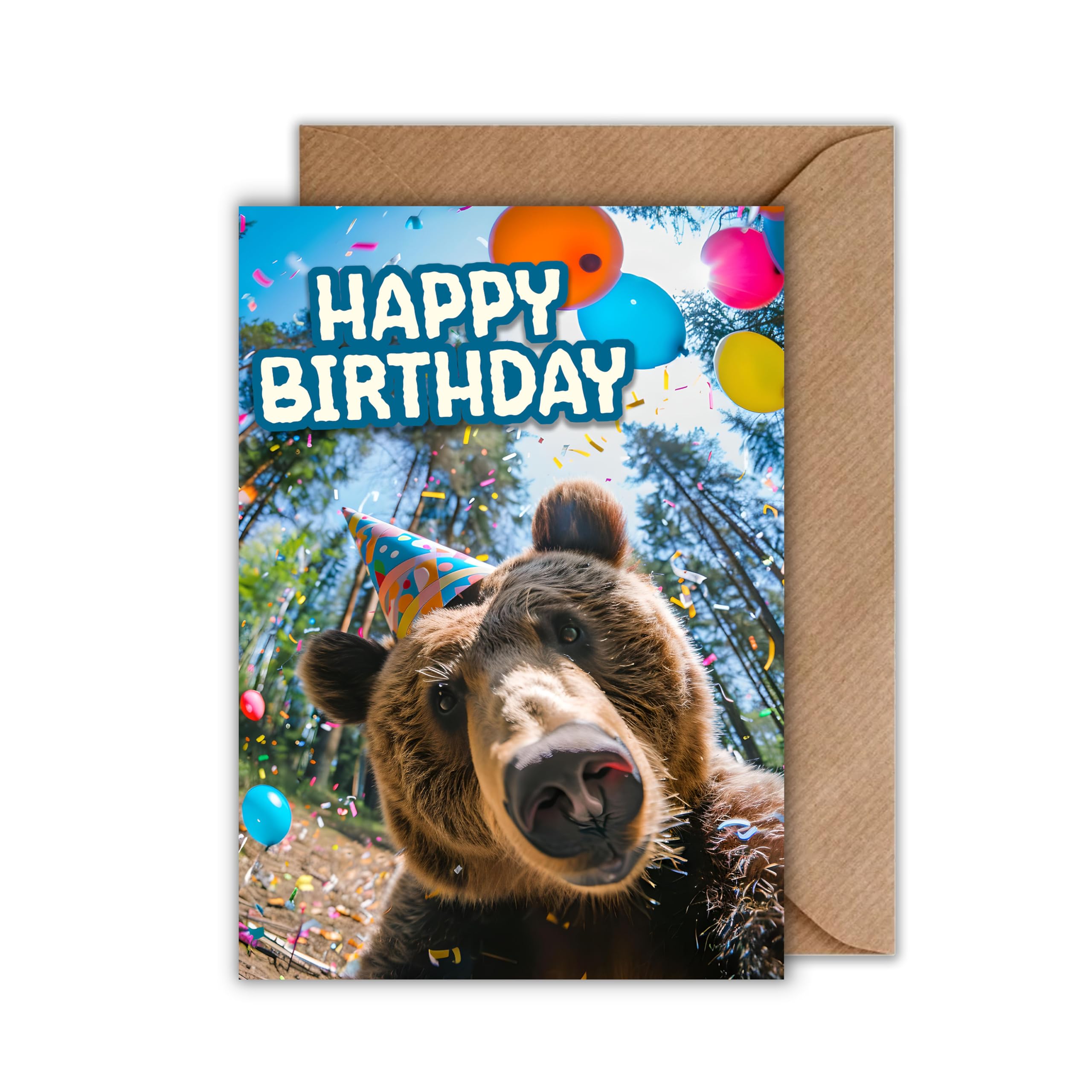 Biglietto Di Compleanno Divertente Con Scimmia E Scritta 'You Are How Old?!', Formato DIN A6, Carta 300g Con Busta Kraft