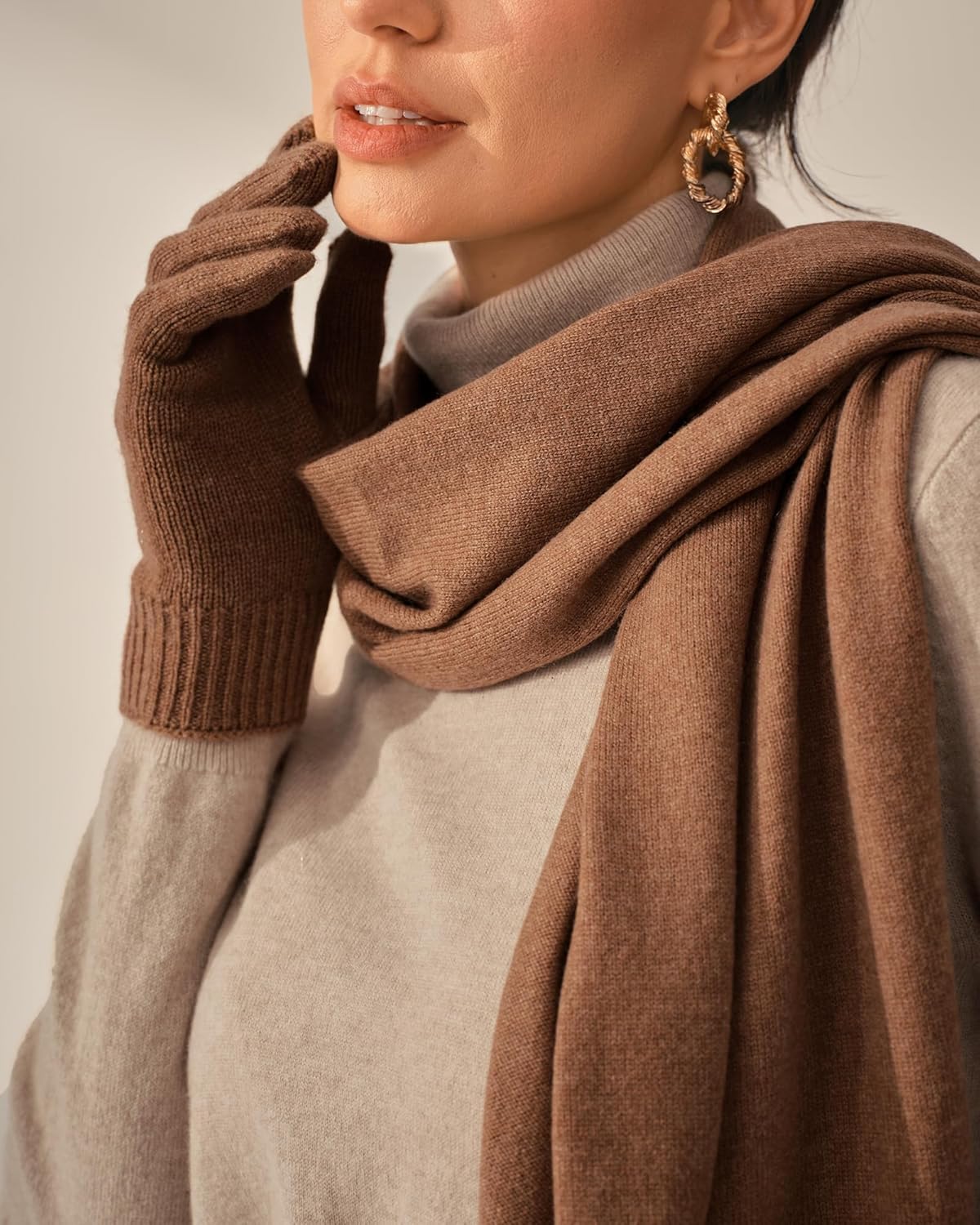 KVSS 100% Pure Cashmere Scarf for Women Lightweight Fine Knit Scarves Ultra Soft | Luxury from inner Mongolia - Image 3