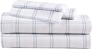 Eddie Bauer Westridge Plaid Blue Flannel Sheets