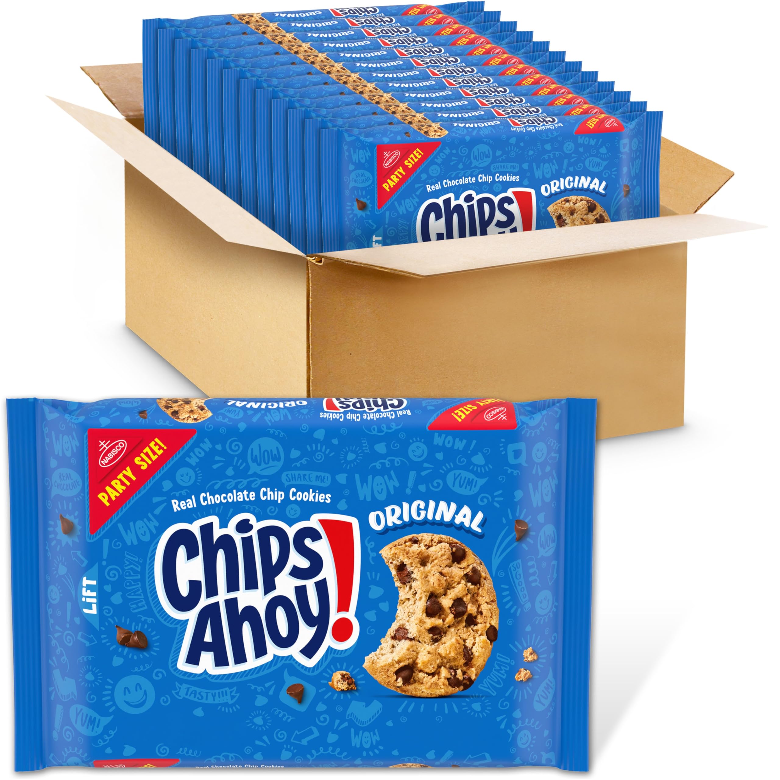 CHIPS AHOY! Original Chocolate Chip Cookies, Party Size, 12 - 25.3 oz Packs