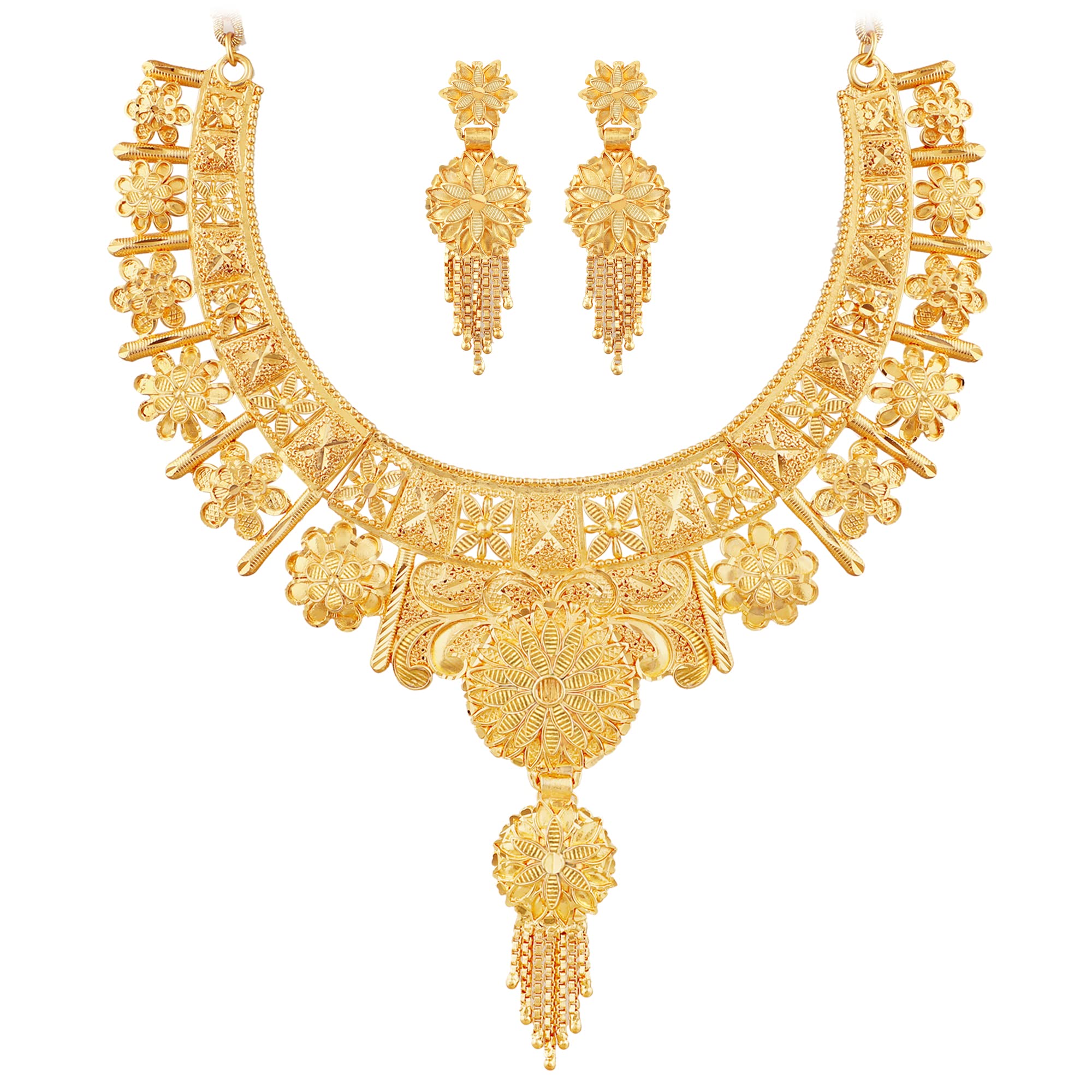 Mansiyaorange One Gram Gold Heavy Choker Necklace Imitation/Jewelery/Jualry/Jwellry/Jewellery Set For Women (B09RQQKJ62) Amazon Price History, Amazon Price Tracker