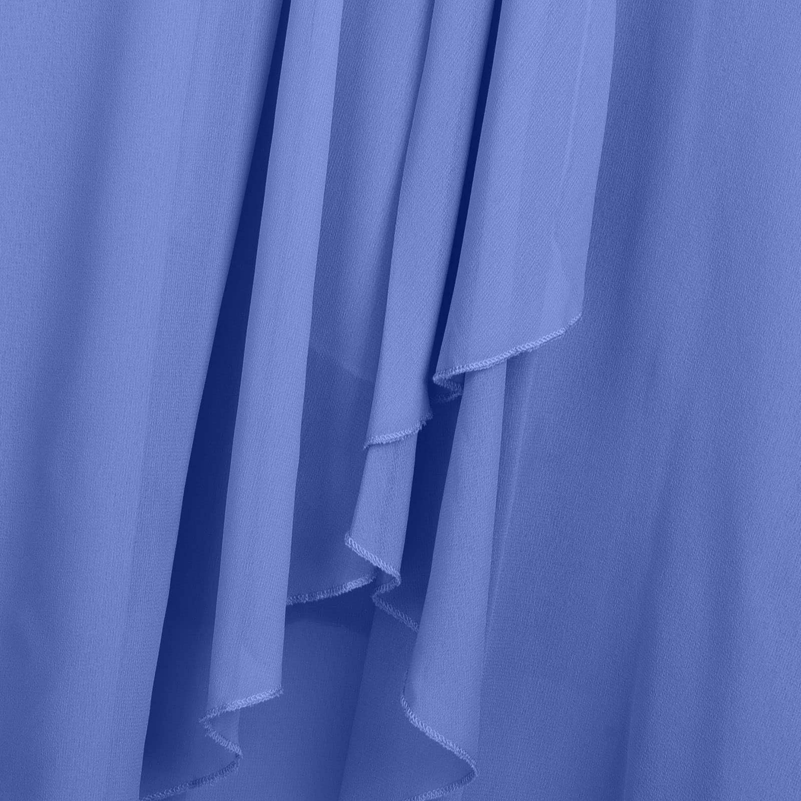 Kleid Hochzeitsgast Damen Midi Chiffon Abendkleider Elegant Für Hochzeit Gast Festliche Kleider Sommer A Linie Leicht Brautjungfernkleider Spitze Chiffonkleid mit Ärmel Abschlusskleid