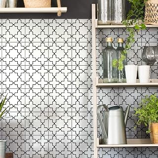 Ambiance Sticker Rivestimenti Autoadesivi per Cucina e Bagno Noir et Blanc - 9...