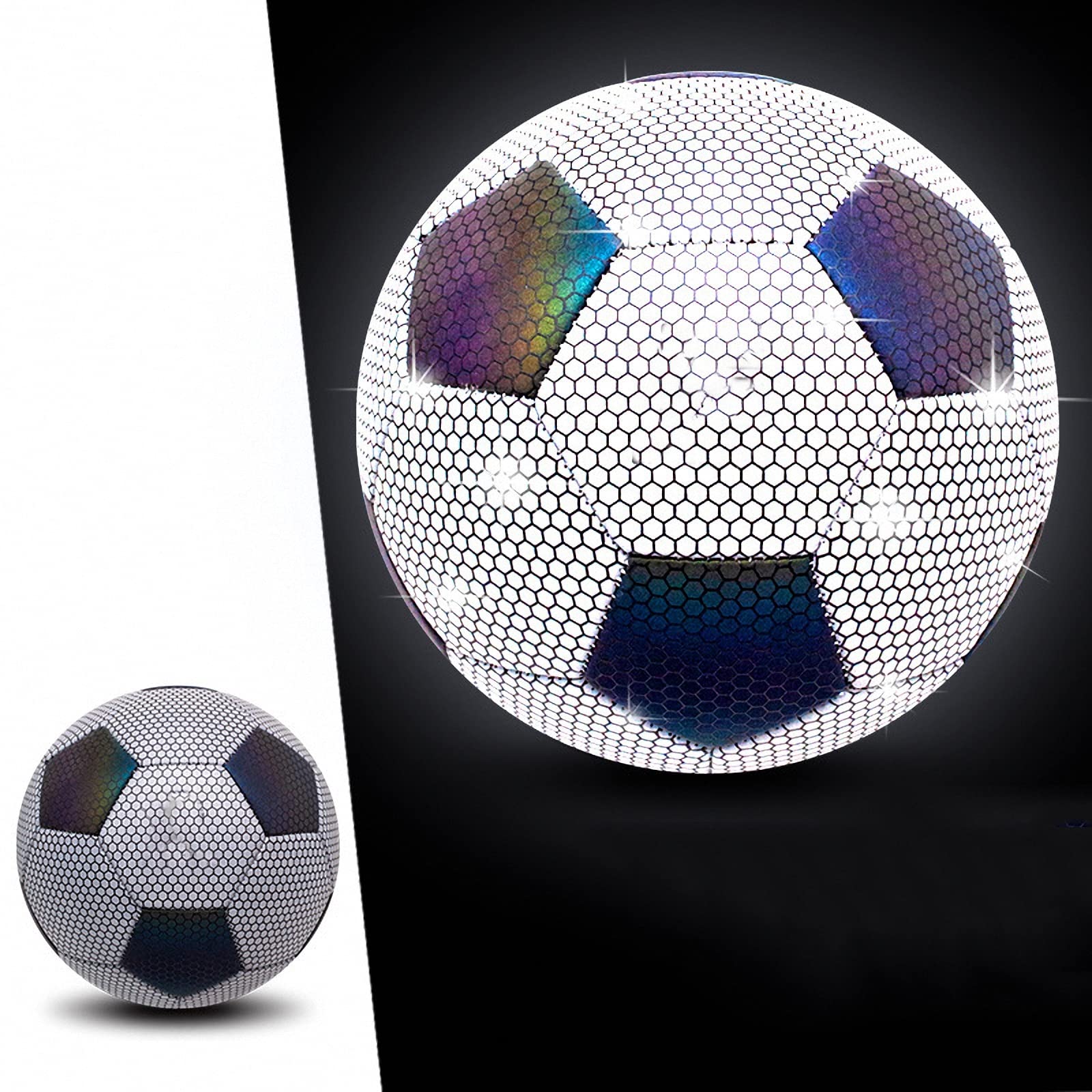 Balón de fútbol Luminoso con Bomba,tamaño 5 fútbol Brillante para niños,balón Entrenamiento Fluorescente para Estudiantes de la Escuela,Regalo para jóvenes Amigos Novio