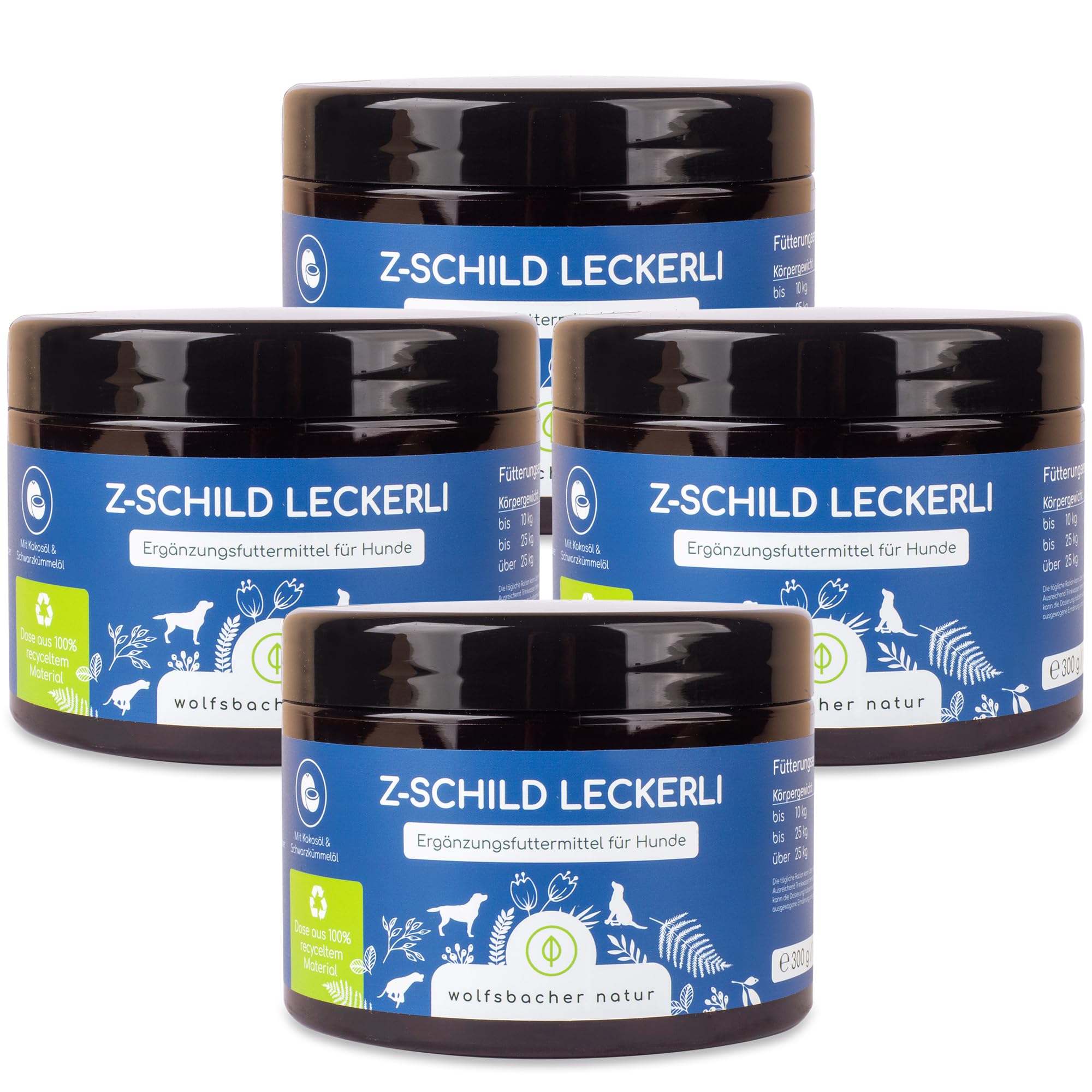 Z-Schild Snack für Hunde - Funktionssnacks für aktive Hunde | Z-Schild Leckerli 4 x | Mit Schwarzkümmelöl und Kokosöl für Schutz und Sicherheit